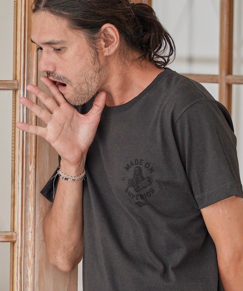 CAMBIO(カンビオ)の「mt6805-Print Tee - Superior(Tシャツ/カットソー・メンズ・ホワイト/グレー/スミクロ・S/M/L/XL)」の20枚目の写真