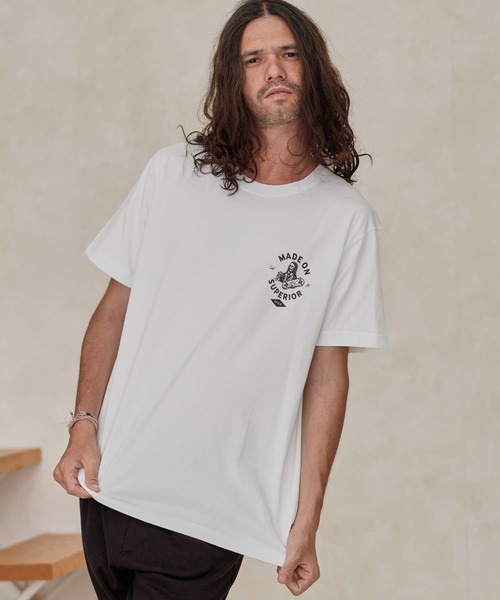 CAMBIO(カンビオ)の「mt6805-Print Tee - Superior(Tシャツ/カットソー・メンズ・ホワイト/グレー/スミクロ・S/M/L/XL)」の11枚目の写真