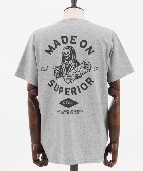 CAMBIO(カンビオ)の「mt6805-Print Tee - Superior(Tシャツ/カットソー・メンズ・ホワイト/グレー/スミクロ・S/M/L/XL)」の5枚目の写真