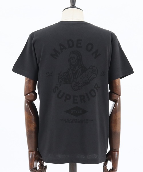 CAMBIO(カンビオ)の「mt6805-Print Tee - Superior(Tシャツ/カットソー・メンズ・ホワイト/グレー/スミクロ・S/M/L/XL)」の12枚目の写真