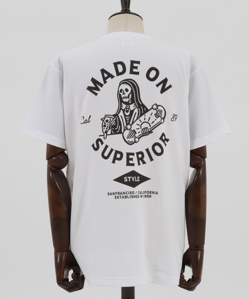 CAMBIO(カンビオ)の「mt6805-Print Tee - Superior(Tシャツ/カットソー・メンズ・ホワイト/グレー/スミクロ・S/M/L/XL)」の10枚目の写真