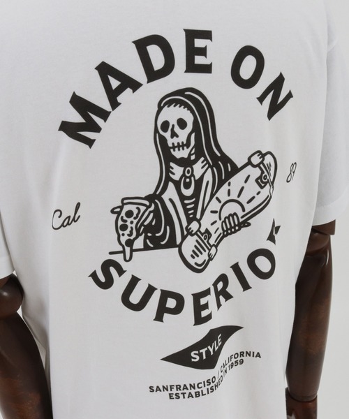 CAMBIO(カンビオ)の「mt6805-Print Tee - Superior(Tシャツ/カットソー・メンズ・ホワイト/グレー/スミクロ・S/M/L/XL)」の22枚目の写真