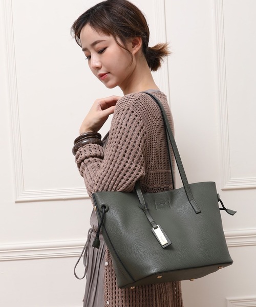 セール Ungrid アングリッド ライトグレインミディアム巾着トート M トートバッグ Ungrid アングリッド のファッション通販 Zozotown