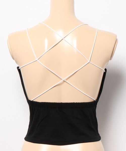 SPIRALGIRL（スパイラルガール）の「バックライン配色キャミソール（キャミソール・レディース・ブラック/ブラウン/ベージュ・FREE）」の7枚目の写真