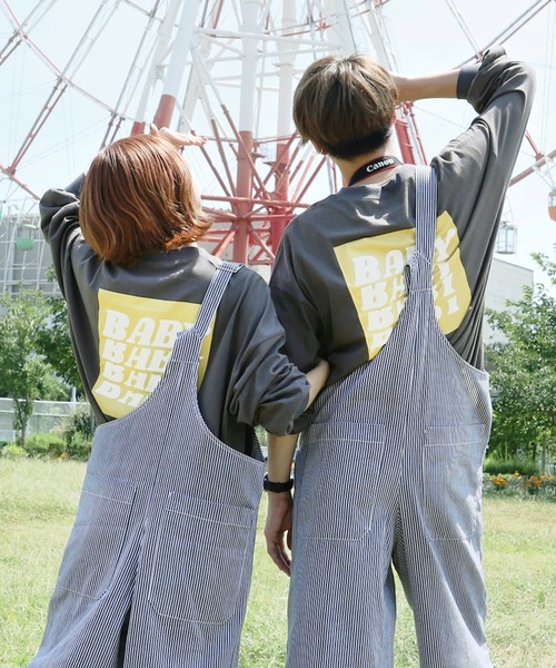 PairPair（ペアペア）の「サガラ刺繍バックロゴロンT(ユニセックス)（Tシャツ/カットソー・レディース・ミント/オフホワイト/スミクロ・FREE）」の18枚目の写真