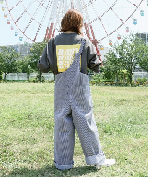 PairPair（ペアペア）の「サガラ刺繍バックロゴロンT(ユニセックス)（Tシャツ/カットソー・レディース・ミント/オフホワイト/スミクロ・FREE）」の21枚目の写真