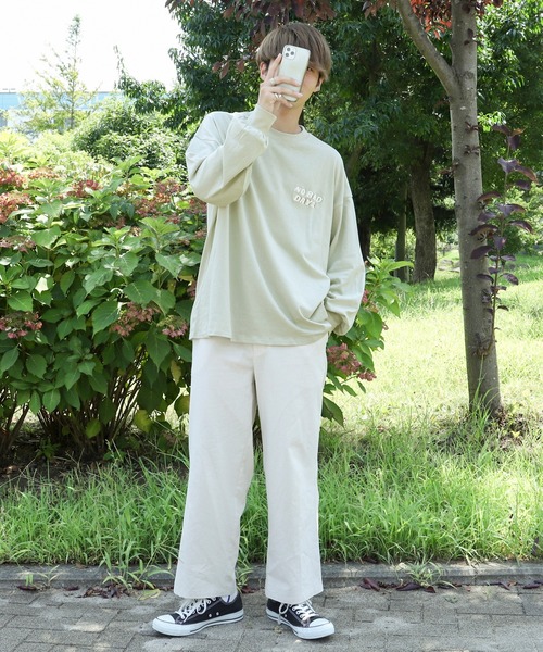 PairPair（ペアペア）の「サガラ刺繍バックロゴロンT(ユニセックス)（Tシャツ/カットソー・レディース・ミント/オフホワイト/スミクロ・FREE）」の15枚目の写真