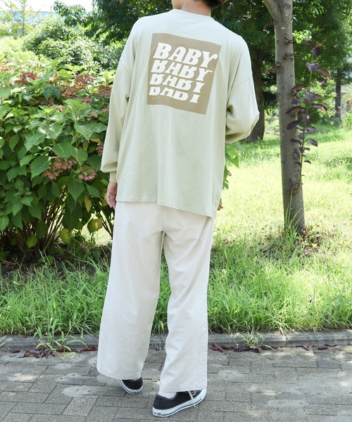 PairPair（ペアペア）の「サガラ刺繍バックロゴロンT(ユニセックス)（Tシャツ/カットソー・レディース・ミント/オフホワイト/スミクロ・FREE）」の16枚目の写真