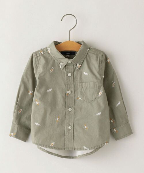セール Ships Kids 宇宙柄 ボタンダウン シャツ 80 90cm シャツ ブラウス Ships シップス のファッション通販 Zozotown