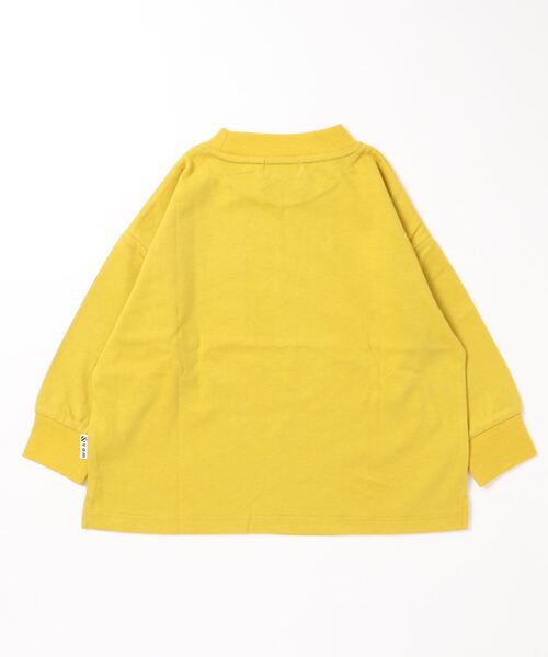&yam(アンドヤム)の「スエードポケットロンT(Tシャツ/カットソー・キッズ・チャコールグレー/マスタード/グリーン/ピンク/オフホワイト/ブラウン/ベージュ/ブラック・100/110/120/130/140/150/160)」の17枚目の写真