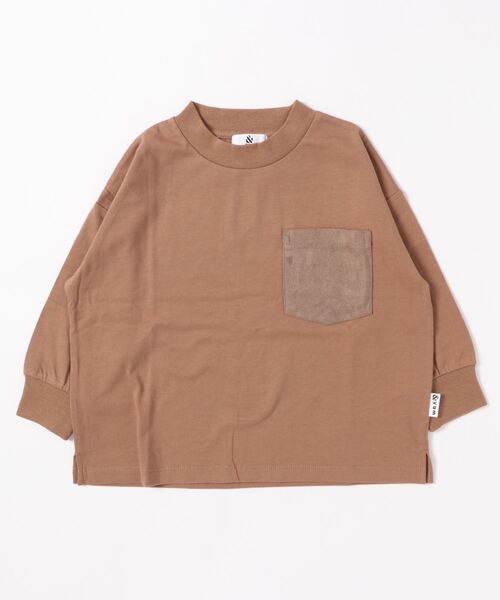&yam(アンドヤム)の「スエードポケットロンT(Tシャツ/カットソー・キッズ・チャコールグレー/マスタード/グリーン/ピンク/オフホワイト/ブラウン/ベージュ/ブラック・100/110/120/130/140/150/160)」の18枚目の写真