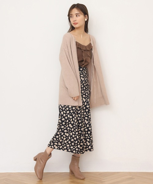 one after another NICE CLAUP（ワンアフターアナザーナイスクラップ）の「プリーツフリルテレコインナー（キャミソール・レディース・ベージュ/アイボリー/モカ・FREE）」の18枚目の写真