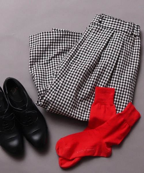 Lene（レネ）の「コットン/リネン チェック　ミドル丈キュロットパンツ（その他パンツ・レディース・ブラック/その他・FREE）」の8枚目の写真