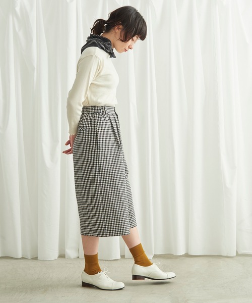 Lene（レネ）の「コットン/リネン チェック　ミドル丈キュロットパンツ（その他パンツ・レディース・ブラック/その他・FREE）」の10枚目の写真