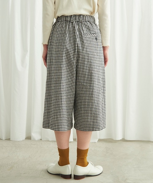 Lene（レネ）の「コットン/リネン チェック　ミドル丈キュロットパンツ（その他パンツ・レディース・ブラック/その他・FREE）」の13枚目の写真