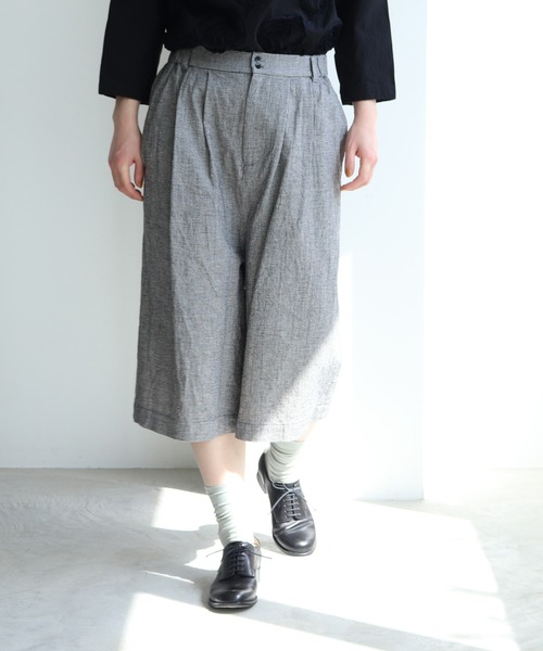 Lene（レネ）の「コットン/リネン チェック　ミドル丈キュロットパンツ（その他パンツ・レディース・ブラック/その他・FREE）」の21枚目の写真