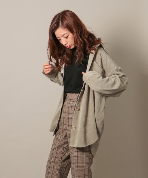 VENCEEXCHANGE（ヴァンスエクスチェンジ）の「【セット商品】コーデュロイシャツアンサンブル　　SET商品/オーバーサイズ/（シャツ/ブラウス・レディース・ブラウン/オフホワイト/ブルー/ミント・M）」の3枚目の写真