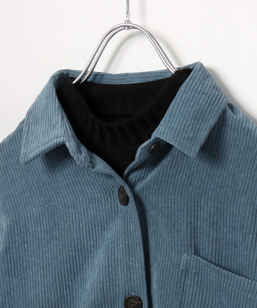 VENCEEXCHANGE（ヴァンスエクスチェンジ）の「【セット商品】コーデュロイシャツアンサンブル　　SET商品/オーバーサイズ/（シャツ/ブラウス・レディース・ブラウン/オフホワイト/ブルー/ミント・M）」の12枚目の写真
