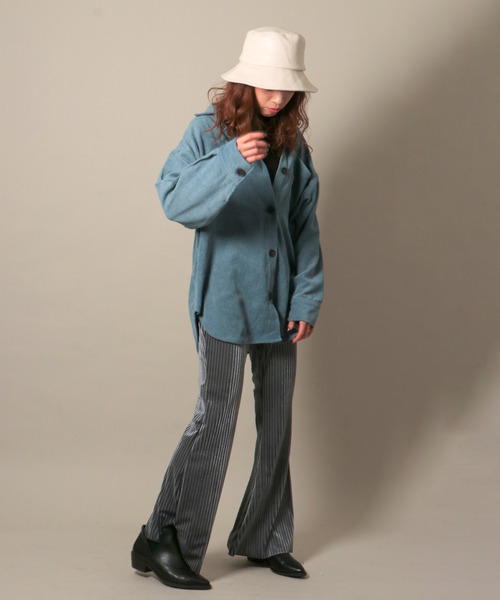 VENCEEXCHANGE（ヴァンスエクスチェンジ）の「【セット商品】コーデュロイシャツアンサンブル　　SET商品/オーバーサイズ/（シャツ/ブラウス・レディース・ブラウン/オフホワイト/ブルー/ミント・M）」の22枚目の写真