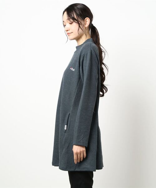 FILA（フィラ）の「ＦＩＬＡ　切替デザインチュニック（チュニック・レディース・ターコイズブルー/チャコール/ブラック・MEDIUM/LARGE/X-LARGE）」の9枚目の写真