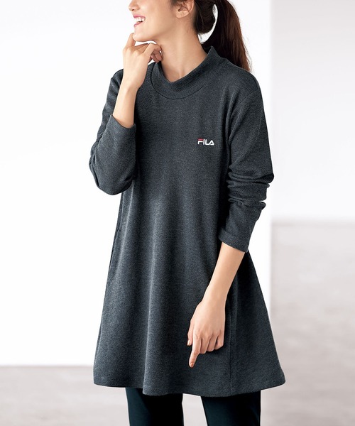 FILA（フィラ）の「ＦＩＬＡ　切替デザインチュニック（チュニック・レディース・ターコイズブルー/チャコール/ブラック・MEDIUM/LARGE/X-LARGE）」の3枚目の写真