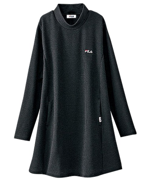 FILA（フィラ）の「ＦＩＬＡ　切替デザインチュニック（チュニック・レディース・ターコイズブルー/チャコール/ブラック・MEDIUM/LARGE/X-LARGE）」の2枚目の写真
