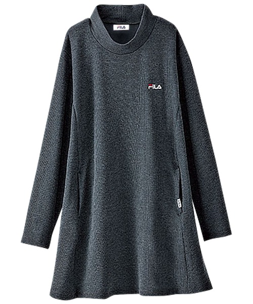 FILA（フィラ）の「ＦＩＬＡ　切替デザインチュニック（チュニック・レディース・ターコイズブルー/チャコール/ブラック・MEDIUM/LARGE/X-LARGE）」の4枚目の写真