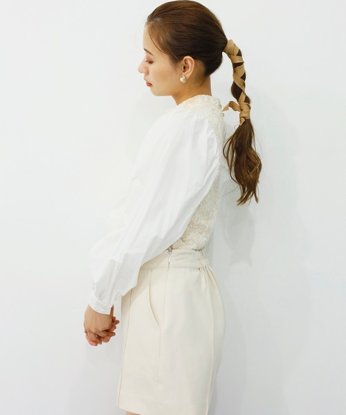 one after another NICE CLAUP（ワンアフターアナザーナイスクラップ）の「シンプルショート パンツ（その他パンツ・レディース・ブラック/アイボリー/モカ・FREE）」の13枚目の写真