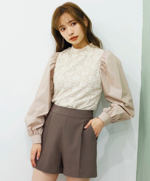 one after another NICE CLAUP（ワンアフターアナザーナイスクラップ）の「シンプルショート パンツ（その他パンツ・レディース・ブラック/アイボリー/モカ・FREE）」の8枚目の写真