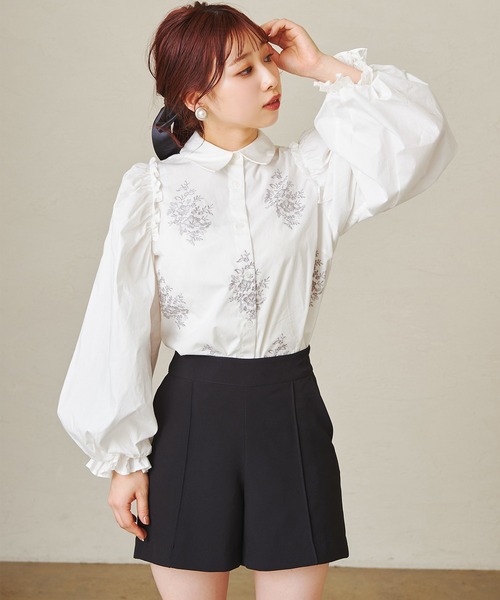 one after another NICE CLAUP（ワンアフターアナザーナイスクラップ）の「シンプルショート パンツ（その他パンツ・レディース・ブラック/アイボリー/モカ・FREE）」の4枚目の写真