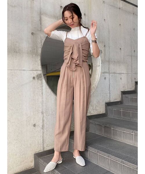 MURUA（ムルーア）の「フロントZIPタックパンツ（スラックス