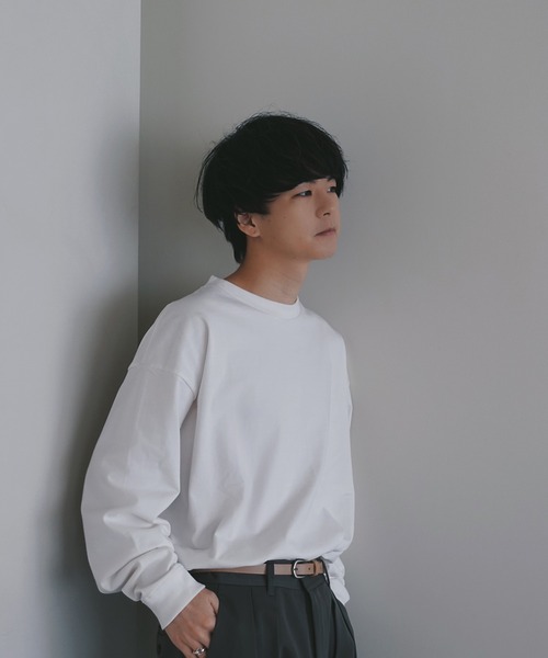 WYM LIDNM（ウィム バイ リドム）の「OILED LEATHER NARROW BELT（ベルト・メンズ・ブラック/ライトベージュ/ダークブラウン/ライトブラウン・FREE）」の9枚目の写真