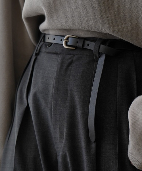 OILED LEATHER NARROW BELT（ベルト）｜WYM LIDNM（ウィム バイ リドム