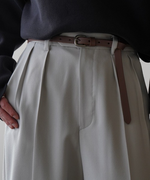 OILED LEATHER NARROW BELT（ベルト）｜WYM LIDNM（ウィム バイ リドム