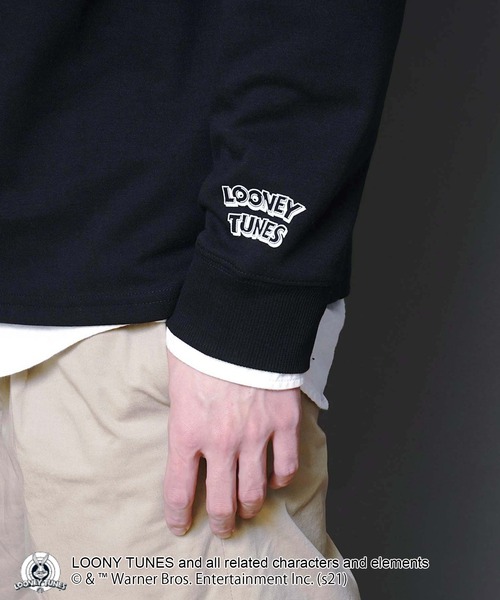OUTDOOR PRODUCTS APPAREL（アウトドアプロダクツアパレル）の「【ルーニー・チューンズ】　キャラクターポンチＴトレーナー　ロンT　ワンポイント刺繍　ユニセックス（Tシャツ/カットソー・メンズ・ホワイト/ブラック/ベージュ/ベージュ系その他・MEDIUM/LARGE）」の20枚目の写真