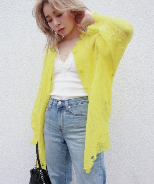 セール 2wayダメージbigニット カーディガン ボレロ Fig Viper フィグアンドバイパー のファッション通販 Zozotown