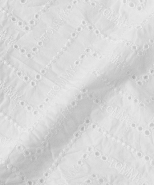 TOMMY HILFIGER（トミーヒルフィガー）の「GIRLS コットンレースレイヤードワンピース（ワンピース・キッズ・ホワイト・110cm/100cm/90cm/120cm/80ｃｍ）」の9枚目の写真