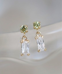 3連ジルコニアのベーシックピアス[10金]（ピアス（両耳用））｜ANEMONE 