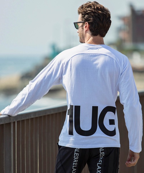 1piu1uguale3 RELAX（ウノピュウノウグァーレトレリラックス）の「1PIU1UGUALE3 RELAX(ウノピゥウノウグァーレトレ)ハイデンシティBIGロゴ長袖Tシャツ（Tシャツ/カットソー・メンズ・ブラック/グレー/ホワイト・S/XL/M/XXL/L）」の6枚目の写真