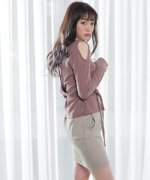 LIPSERVICE(リップサービス)の「アシメレイヤードSETトップス(Tシャツ/カットソー・レディース・ブラック/ピンク/アイボリー・FREE)」の10枚目の写真