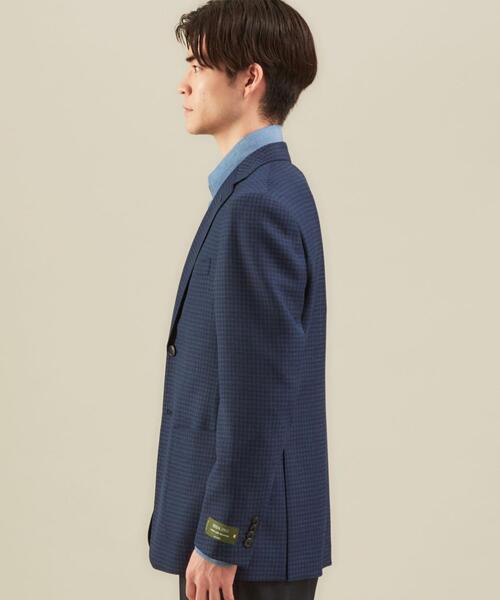 green label relaxing（グリーンレーベルリラクシング）の「[ レダ ]  REDA メッシュ チェック ジャケット 2B MF NT 2P-（テーラードジャケット・メンズ・ブラウン/ネイビー・46/50/52/42/44/48）」の10枚目の写真