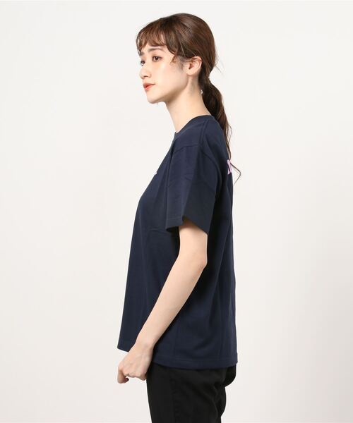MILKFED.（ミルクフェド）の「BASIC COOPER S/S TEE/シンプル バックプリント 半袖Tシャツ（Tシャツ/カットソー・レディース・ホワイト/ネイビー/チャコールグレー/オフホワイト/ブラック/ベージュ/オリーブ/ライトパープル/ライトグリーン/パープル・SMALL/MEDIUM）」の14枚目の写真