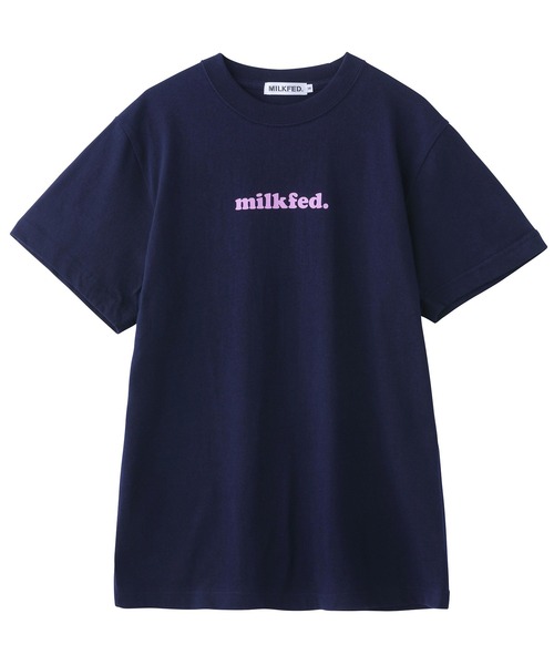 MILKFED.（ミルクフェド）の「BASIC COOPER S/S TEE/シンプル バックプリント 半袖Tシャツ（Tシャツ/カットソー・レディース・ホワイト/ネイビー/チャコールグレー/オフホワイト/ブラック/ベージュ/オリーブ/ライトパープル/ライトグリーン/パープル・SMALL/MEDIUM）」の20枚目の写真