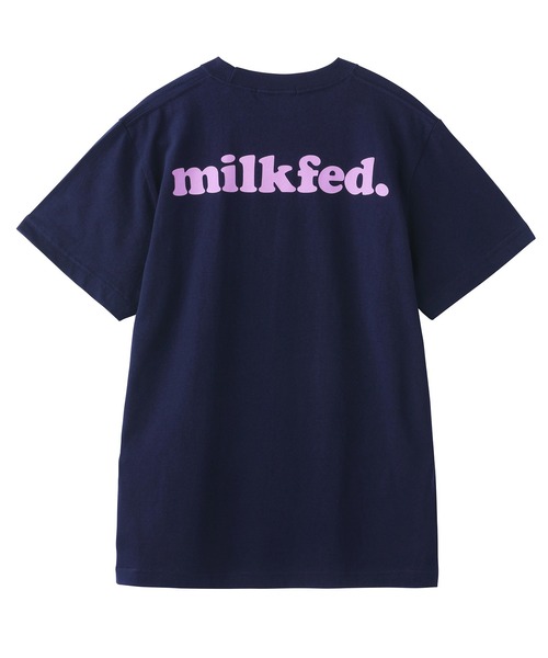 MILKFED.（ミルクフェド）の「BASIC COOPER S/S TEE/シンプル バックプリント 半袖Tシャツ（Tシャツ/カットソー・レディース・ホワイト/ネイビー/チャコールグレー/オフホワイト/ブラック/ベージュ/オリーブ/ライトパープル/ライトグリーン/パープル・SMALL/MEDIUM）」の21枚目の写真