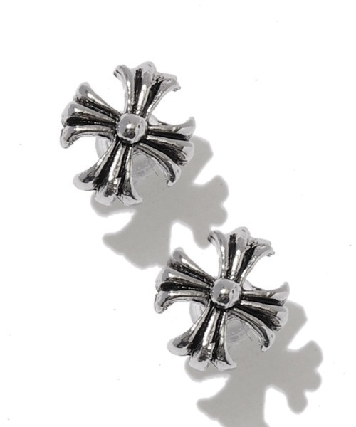 SPINNS(スピンズ)の「ヴィンテージライクシルバーワンポイントピアス/クロス/ローズ(ピアス(両耳用)・メンズ・A/B/C/D/E/F/G/H/I/J/K/N/M/L/O・ONESIZE)」の21枚目の写真