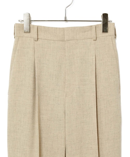 ADAM ET ROPE'（アダムエロペ）の「＜洗える＞【セットアップ対応】リネンライクテーパードパンツ（スラックス・レディース・キナリ/ベージュ/ミント・36/38）」の9枚目の写真