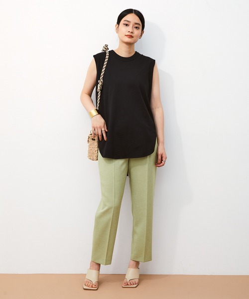 ADAM ET ROPE'（アダムエロペ）の「＜洗える＞【セットアップ対応】リネンライクテーパードパンツ（スラックス・レディース・キナリ/ベージュ/ミント・36/38）」の22枚目の写真