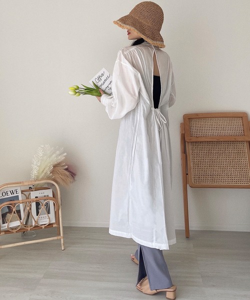 etade(エタード)の「【etade】back slit onepiece etdwz3(ワンピース・レディース・ホワイト/ブラック・FREE)」の17枚目の写真