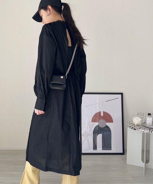 etade(エタード)の「【etade】back slit onepiece etdwz3(ワンピース・レディース・ホワイト/ブラック・FREE)」の5枚目の写真