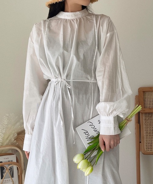 etade(エタード)の「【etade】back slit onepiece etdwz3(ワンピース・レディース・ホワイト/ブラック・FREE)」の15枚目の写真